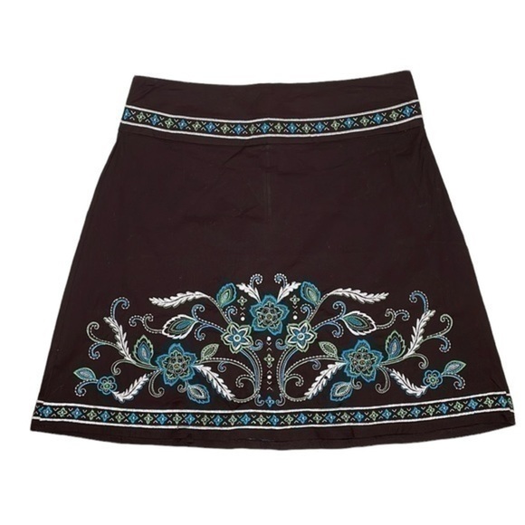 Heart Soul | Brown Embroidered Sequin Skirt - Picture 1 of 5